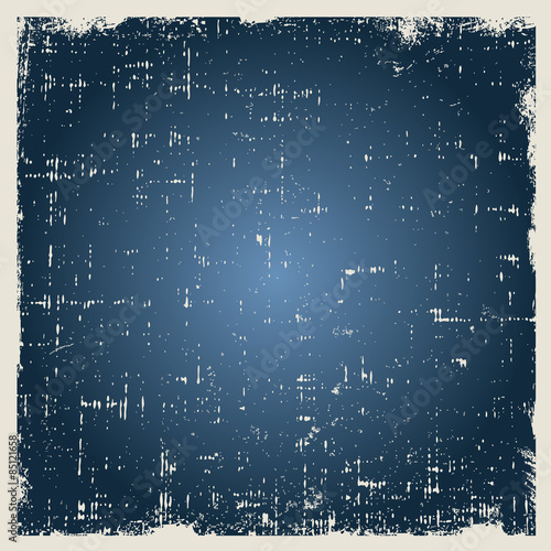 Grunge vector blue background texture with dust and rough edges