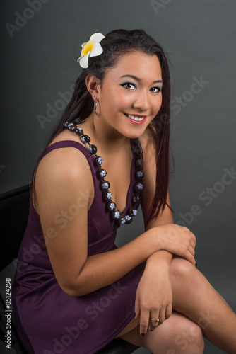 Beautiful smiling Pacific Islander teenager