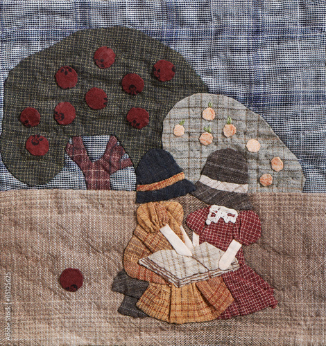 Картината върху платно Sunbonnet sue applique quilt detail