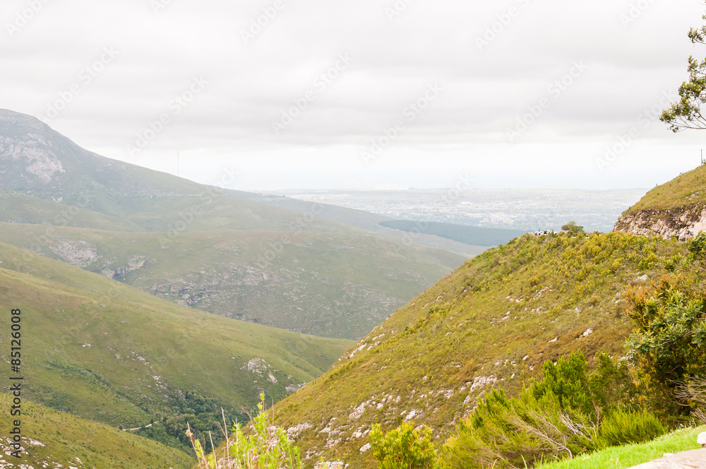 Fototapeta premium Hazy view from the Outeniqua Pass