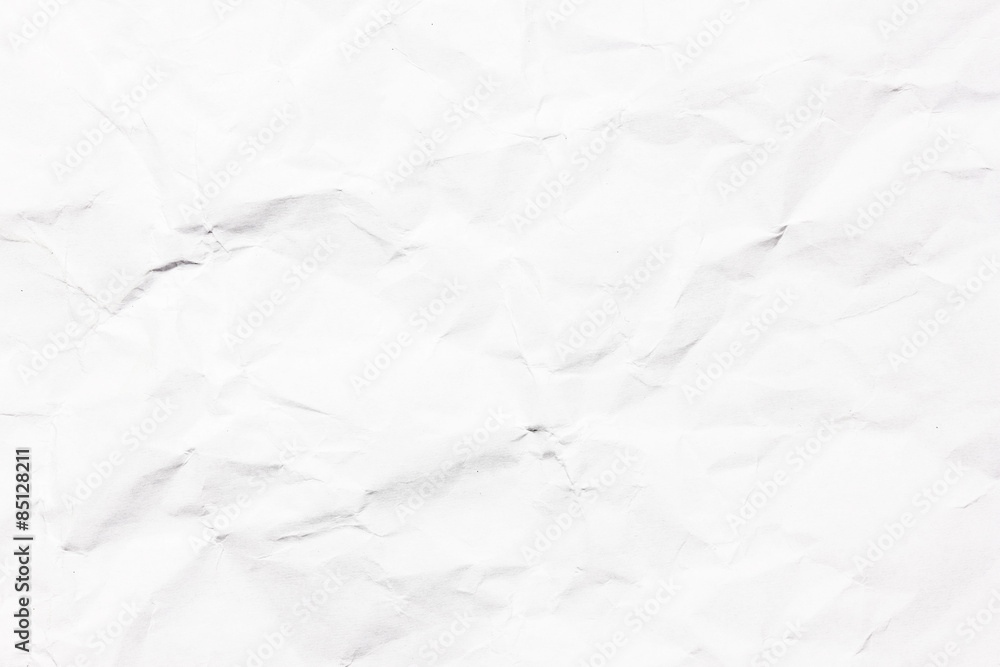 Fototapeta premium Crumpled white paper texture.