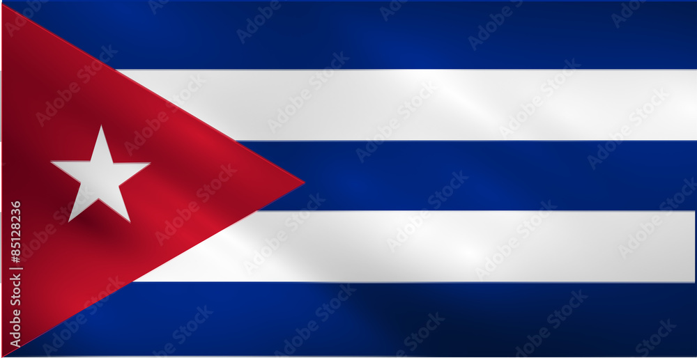 Waving flag of Cuba vector Waving flag of Cuba vector