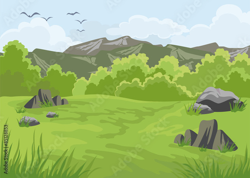 Landscape with mountains