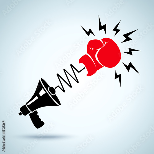 Megaphone and glove