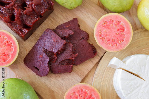 Brazilian dessert goiabada and Minas cheese photo