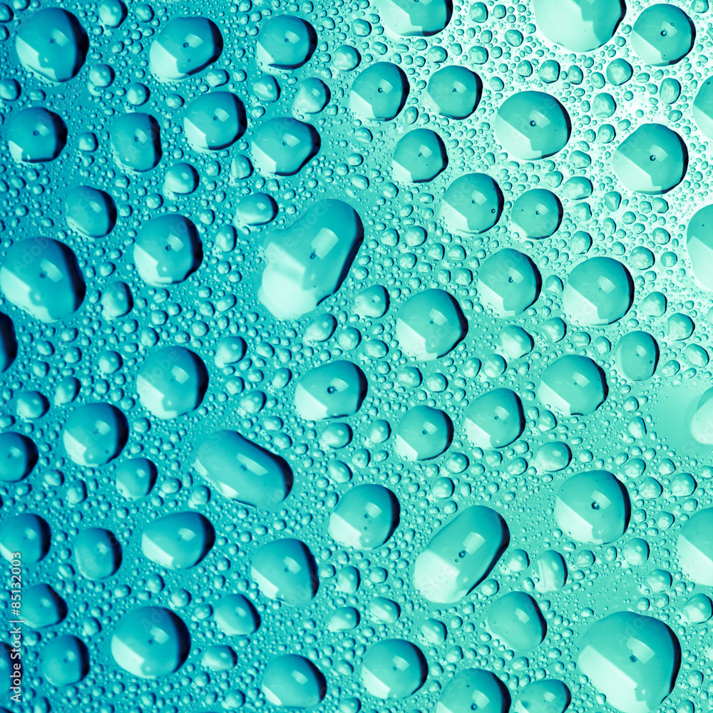 water drops on blue background water drops on blue background
