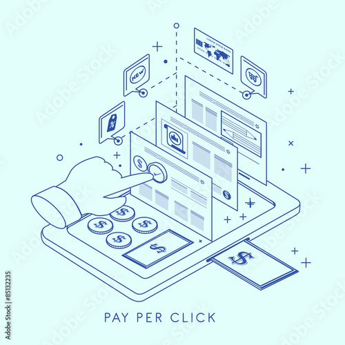 pay per click concept illustration
