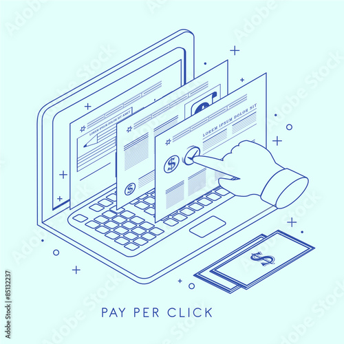 pay per click concept illustration