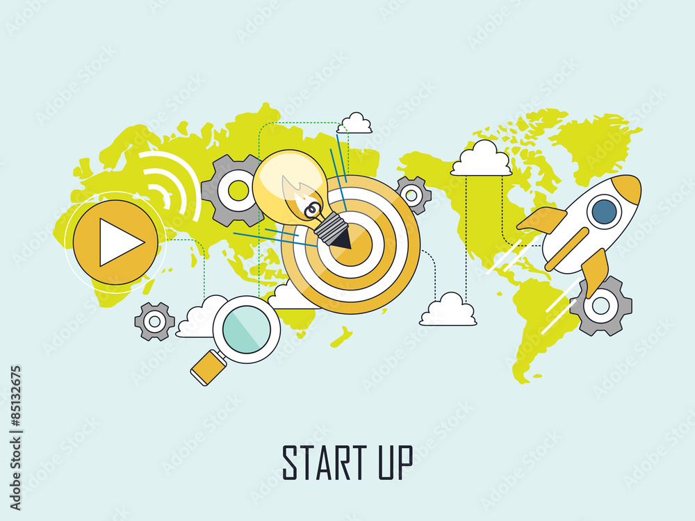 Fototapeta premium start up concept