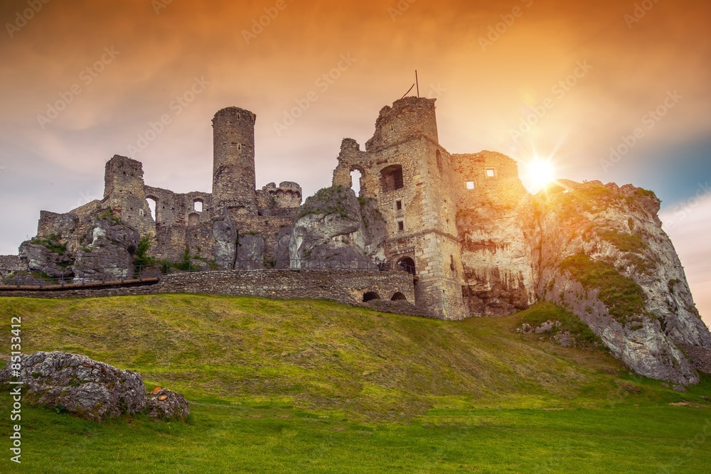 Obraz premium Ogrodzieniec Castle Poland