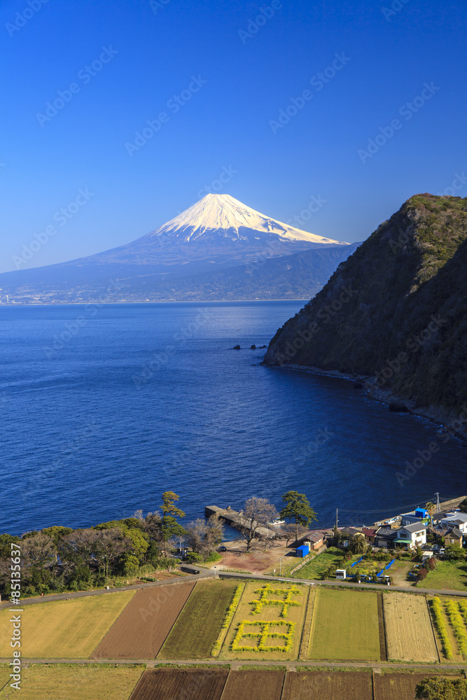Suruga Bay and Mt. Fuji seen from Nishiizu Ita, Shizuoka, Japan