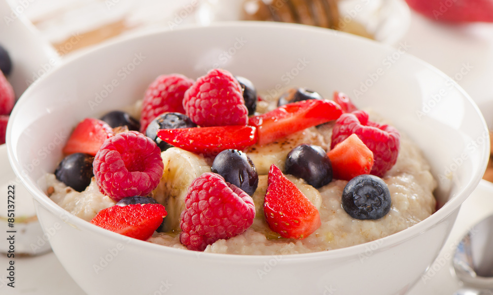 Oatmeal with fresh Berries for Healthy Breakfast. Oatmeal with fresh Berries for Healthy Breakfast.