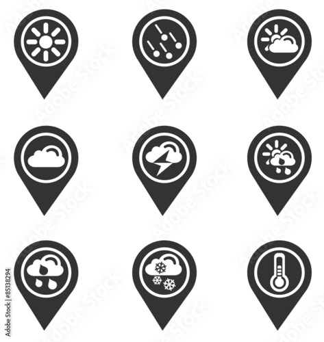 Weather map pointer