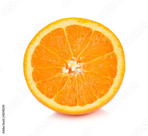 slice of orange fruit isolated