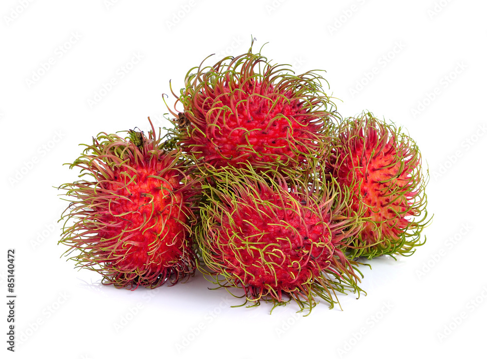 Fototapeta premium rambutan sweet delicious fruit isolated on white background