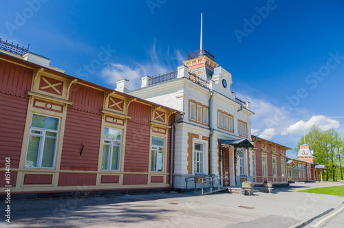 Old vintage railway station in Haapsalu, Estonia
