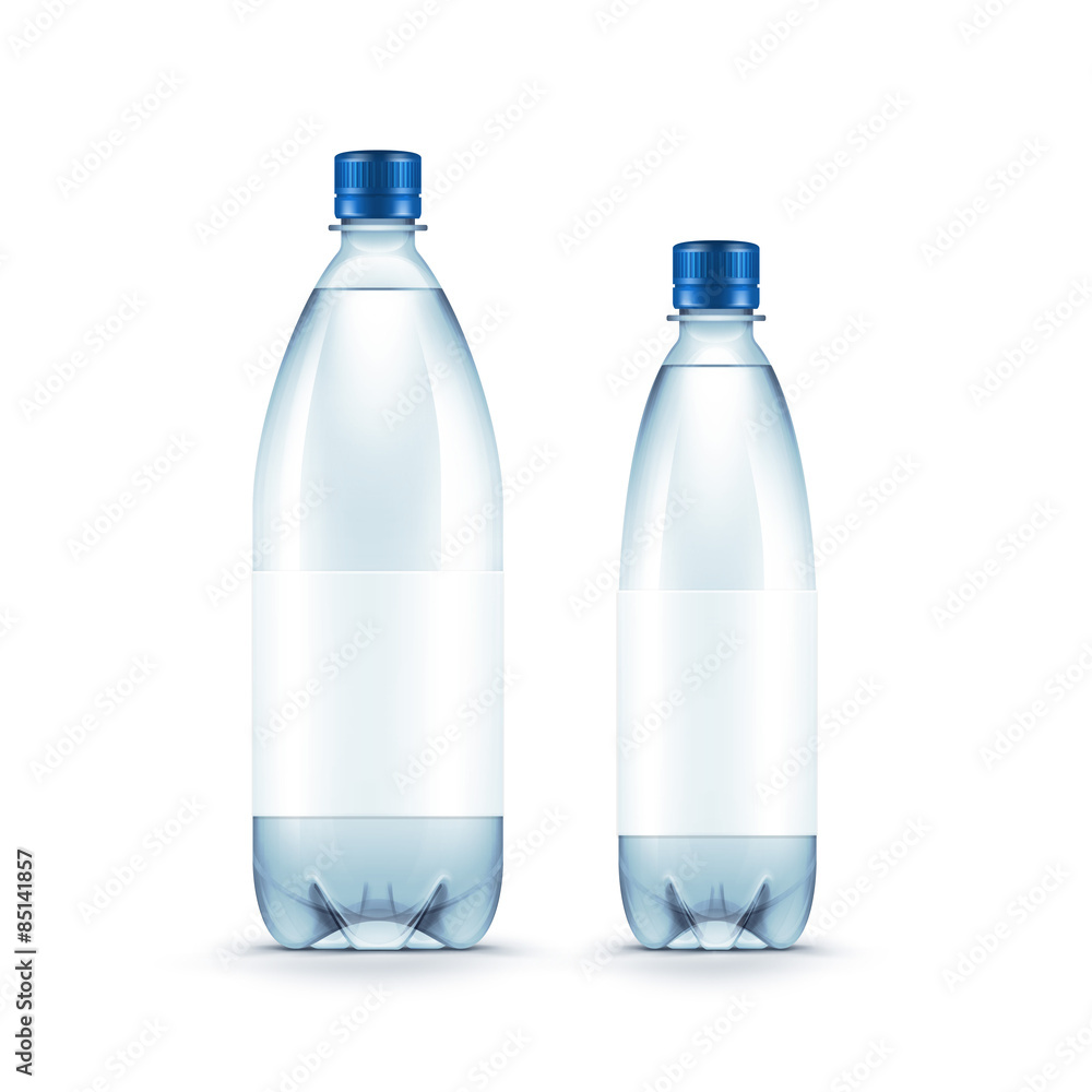 Vector Blank Plastic Blue Water Bottle Isolated Vector Blank Plastic Blue Water Bottle Isolated