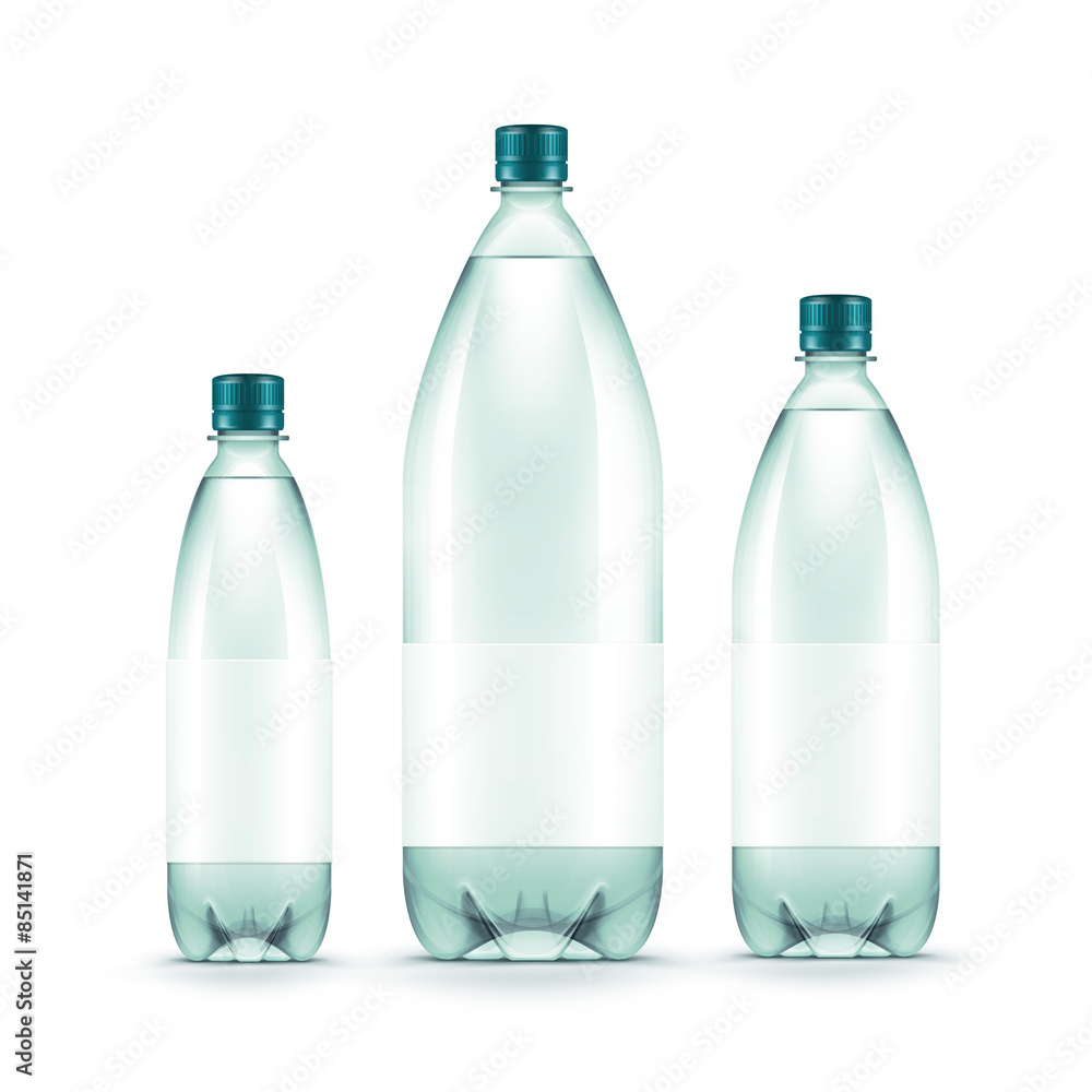 Vector Blank Plastic Blue Water Bottle Isolated Vector Blank Plastic Blue Water Bottle Isolated