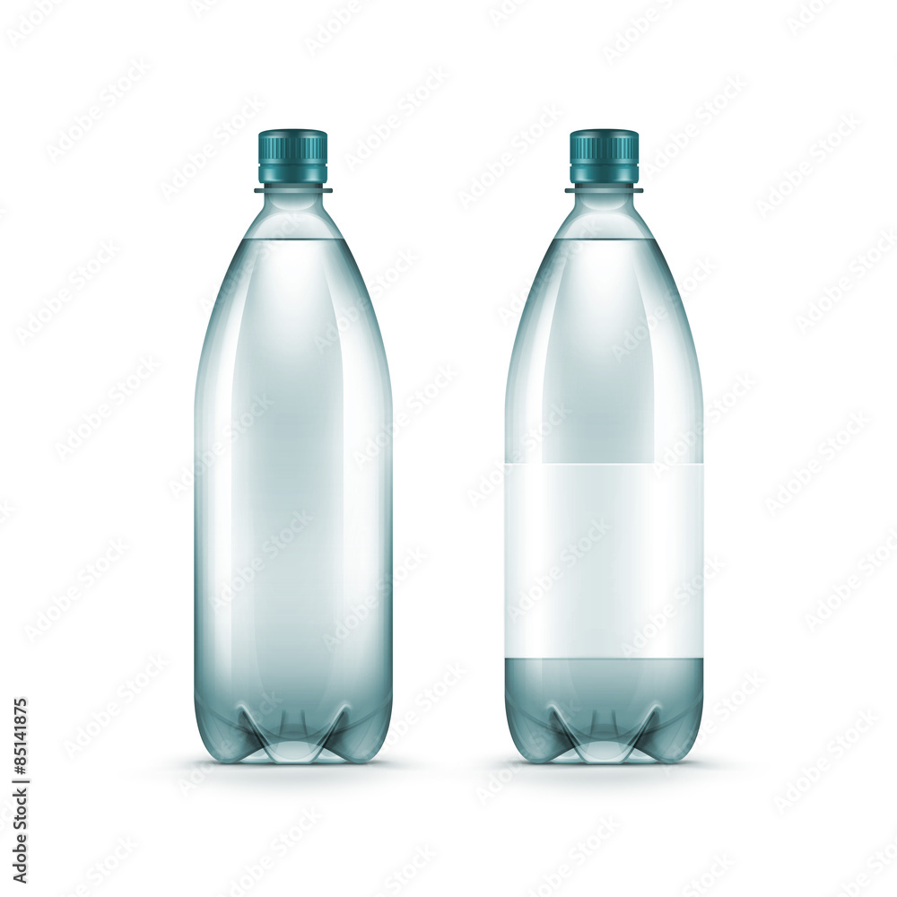 Vector Blank Plastic Blue Water Bottle Isolated Vector Blank Plastic Blue Water Bottle Isolated