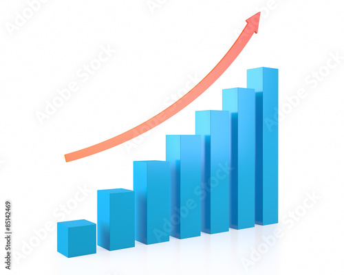 Free Download Business concept of successful growth chart with a red arrow - GFXLoad