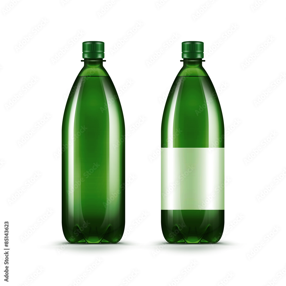 Vector Blank Green Plastic Water Bottle Isolated Vector Blank Green Plastic Water Bottle Isolated