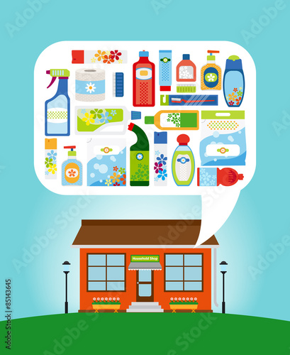 Shop with household chemicals