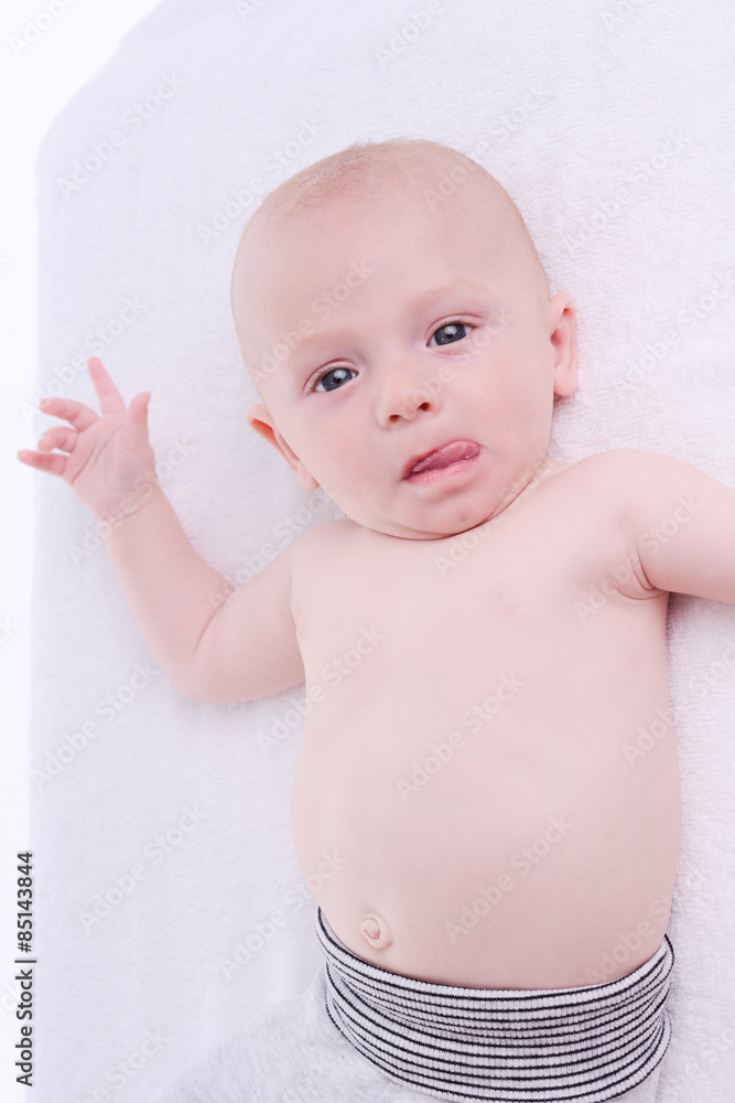 isolated portrait of young happy smiling baby on a white background isolated portrait of young happy smiling baby on a white background