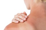 Woman having shoulder pain