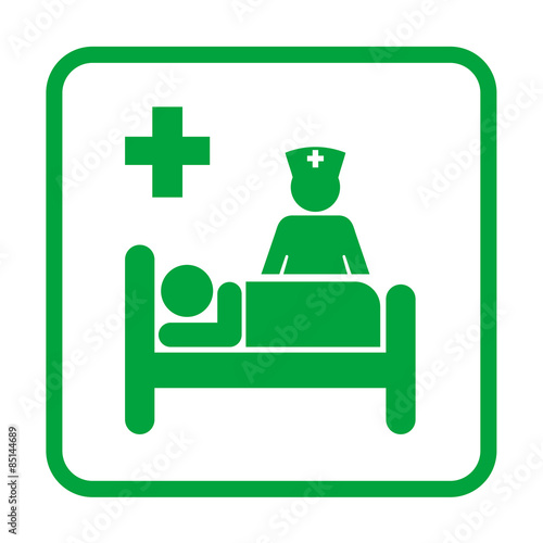 Icono sanidad cama de hospital #85144689