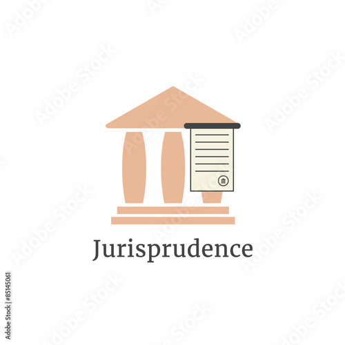 lawyer logotype with greek colonnade