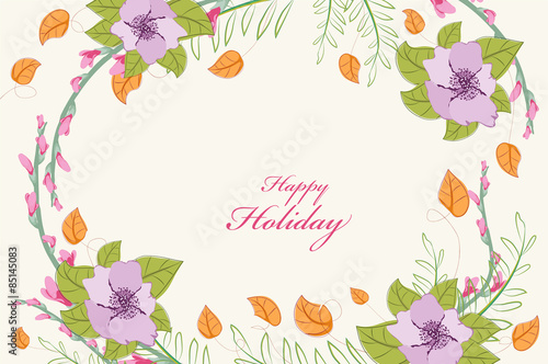 Country floral Flowers background