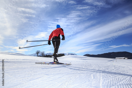 Bild auf Leinwand cross-country skiing