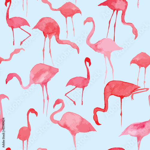 watercolor flamingo pattern