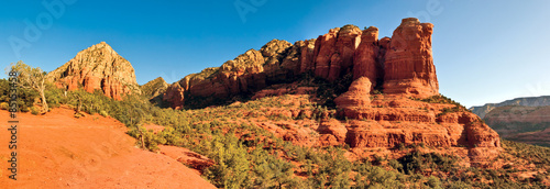 Coffee Pot Rock and Thunder Mountain Panorama, Sedona, Yavapai County, Arizona, USA photo