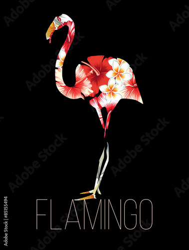 flamingo floral print