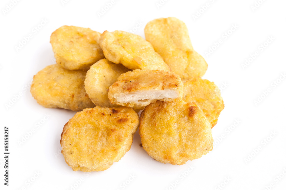 Pile roast chicken nugget rich yellow