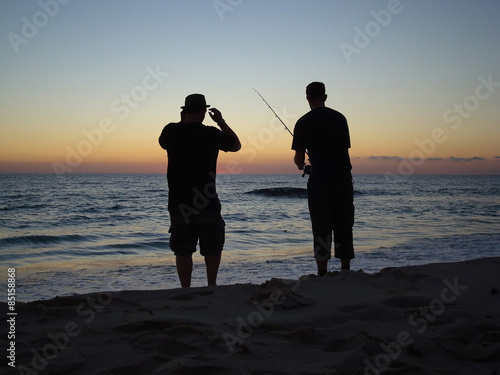 Fisherman at sunset