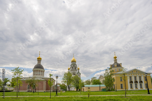 Orthodox churches of traditional Russian classical architectural style in Moscow in the spring © rogkoff