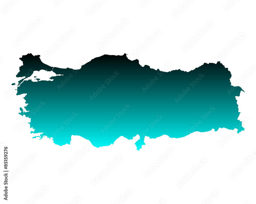 Fototapeta premium Karte der Türkei