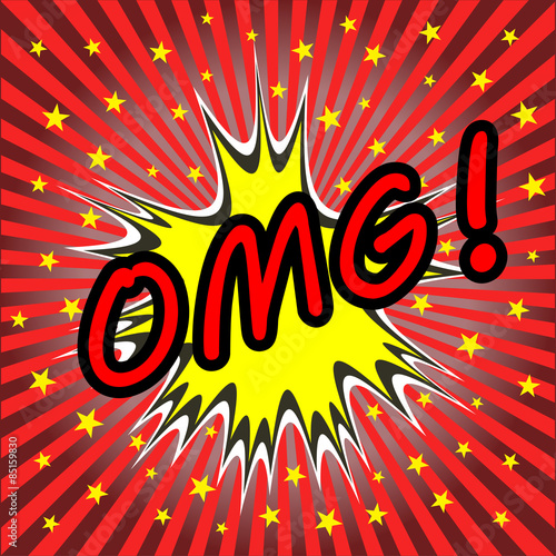 omg comic speech bubble