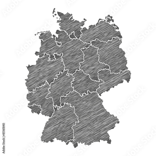 Scribble Deutschlandkarte