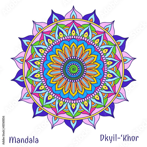 Ornamental round colored pattern