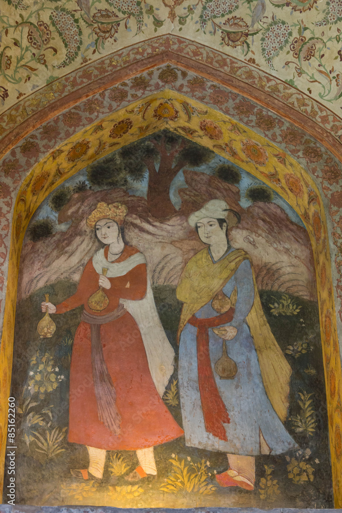 17th century Safavid Chehel Sotun, Isfahan, Iran