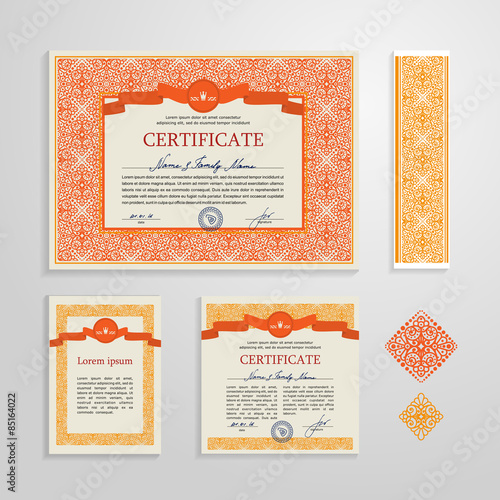 Certificate, Diploma, design template