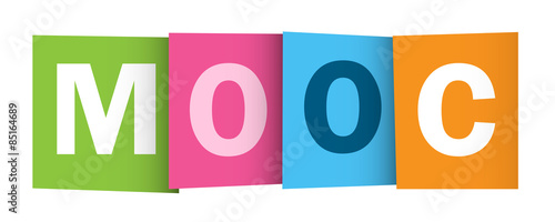 "MOOC" Overlapping Letters Vector Icon