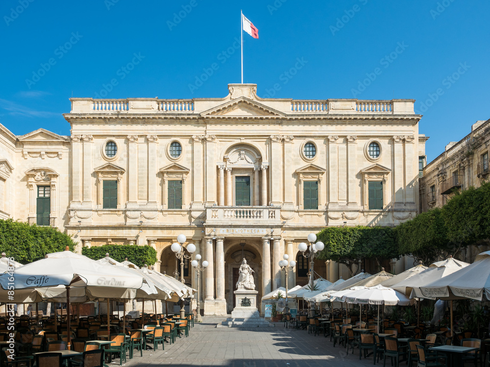 Naklejka premium Malta - Bibliothek von Valletta