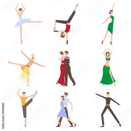 Dancing Styles Flat design