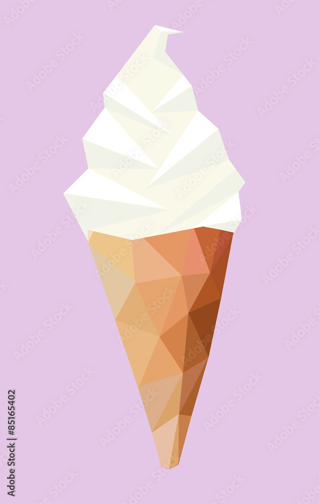 ice cream low polygon style ice cream low polygon style