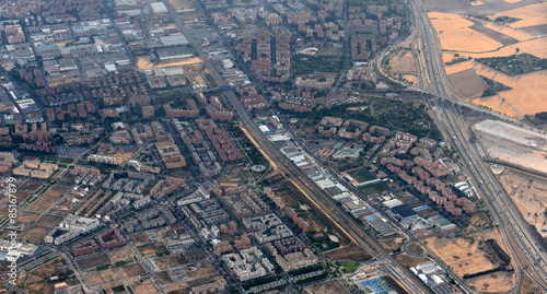 environ de l'aéroport de madrid barajas ..vue aérienne