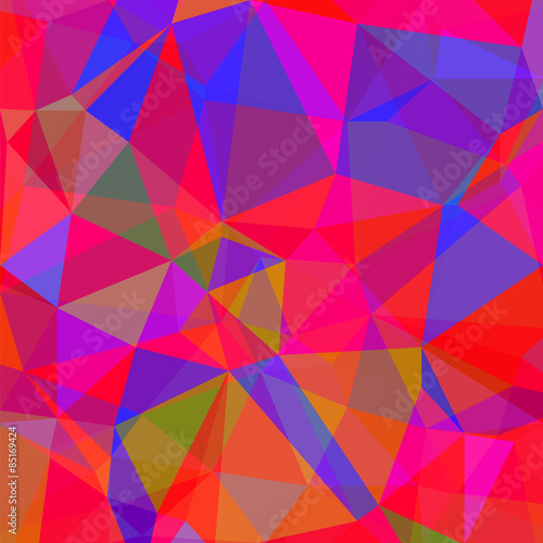 Abstract Red Blue Polygonal Background